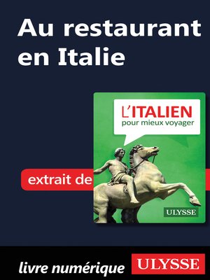 cover image of Au restaurant en Italie (Guide de conversation)